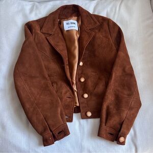 Re/Done Women’s Brown Cognac Suede Jacket